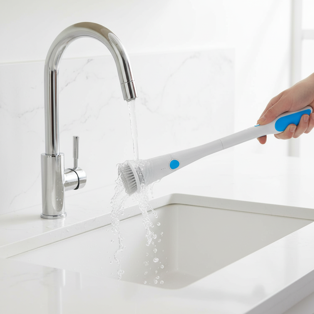 BROSSE POUR SOL ELECTRIQUE Sans Fil Rotative nettoie au robinet facile
