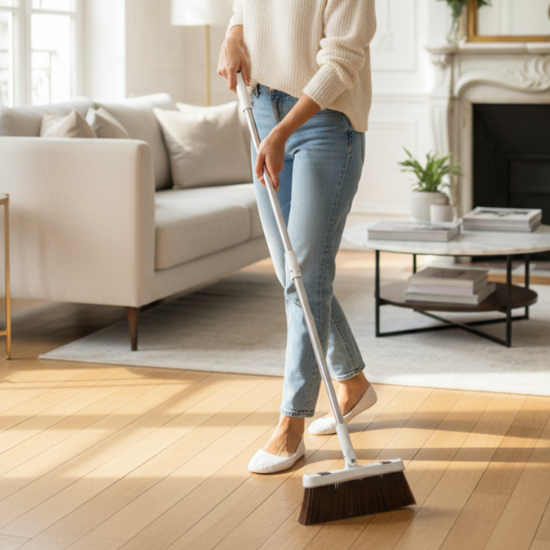 Pelle balai long manche Ergonomique balayer sans douleur au dos