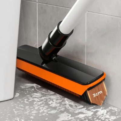 nettoyage derriĂšre toilette balai brosse sol orange