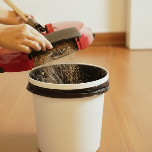 balai brosses rotatives 3-en-1 EcoClean facile a vider poubelle