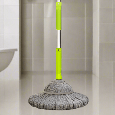 balai espagnol rotatif vert au sol salle de bain