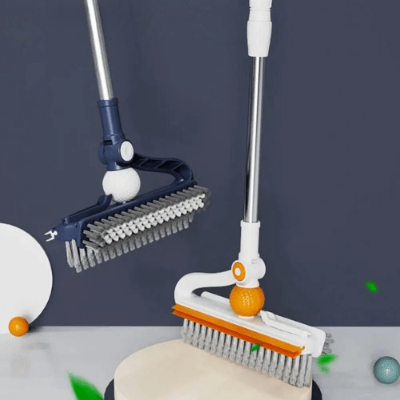 balais brosse bleu et blanc