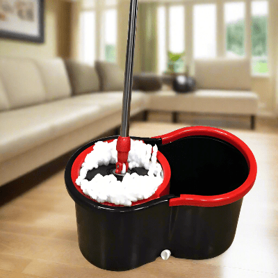 laver seau et balai essoreur professionnel noir