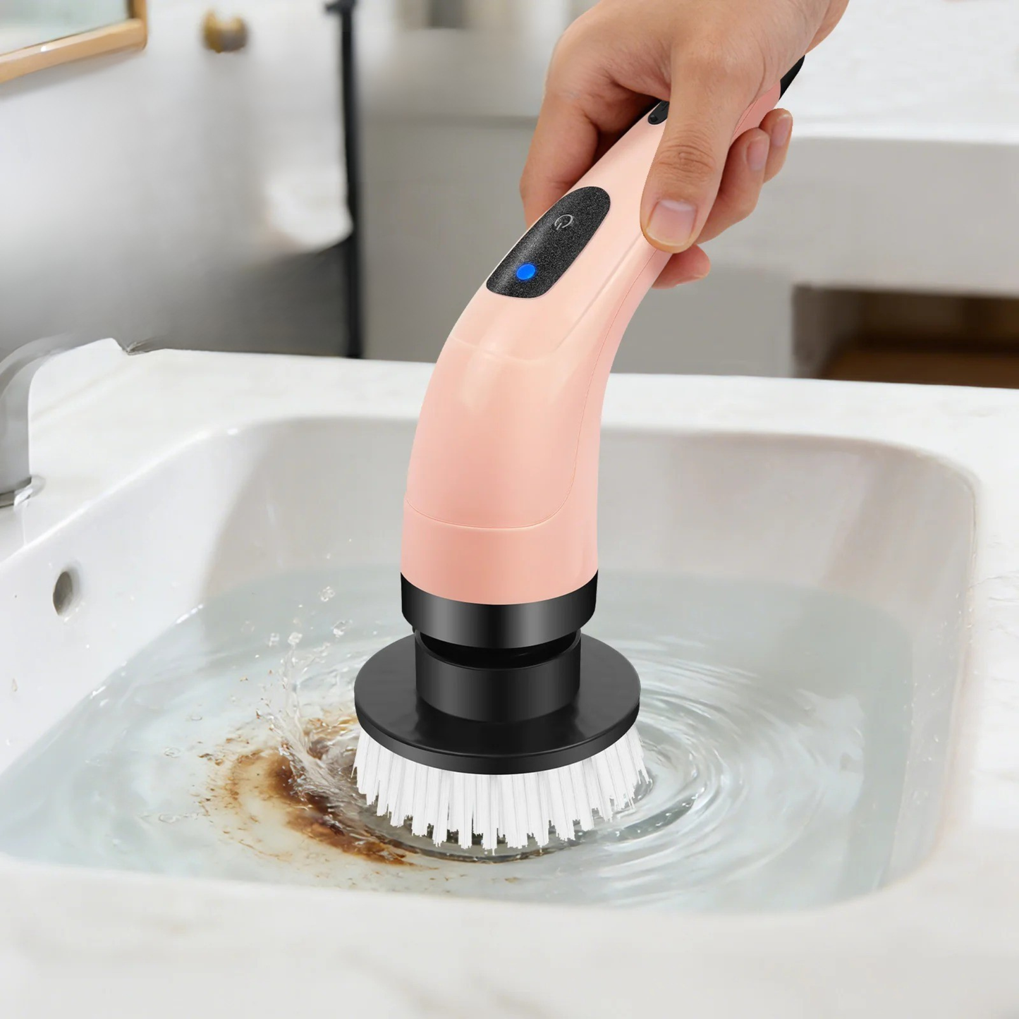 BROSSE ELECTRIQUE MENAGE PowerClean 7en1 lavabo