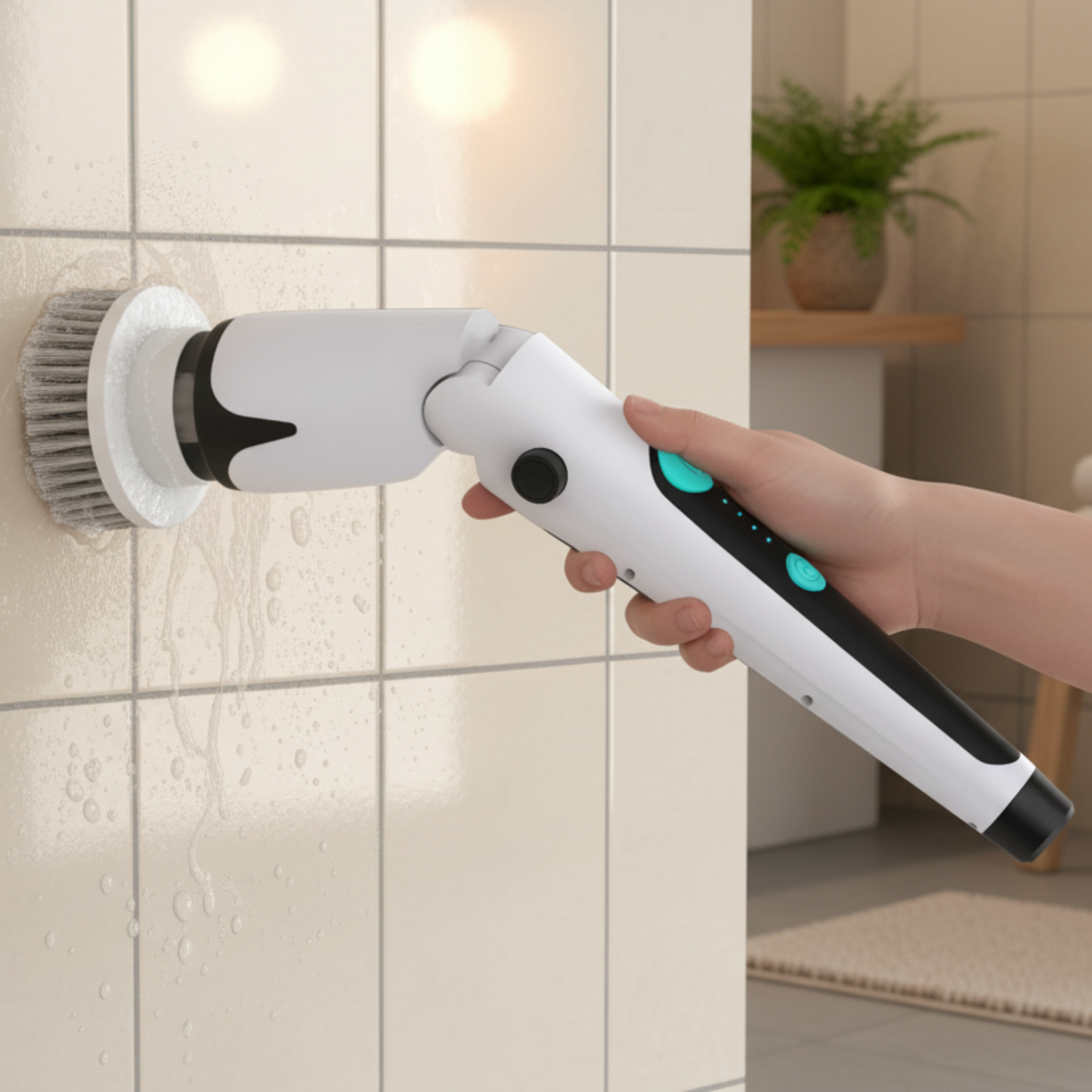 BROSSE ELECTRIQUE MENAGE Sans Fil 9 Accessoires carreaux