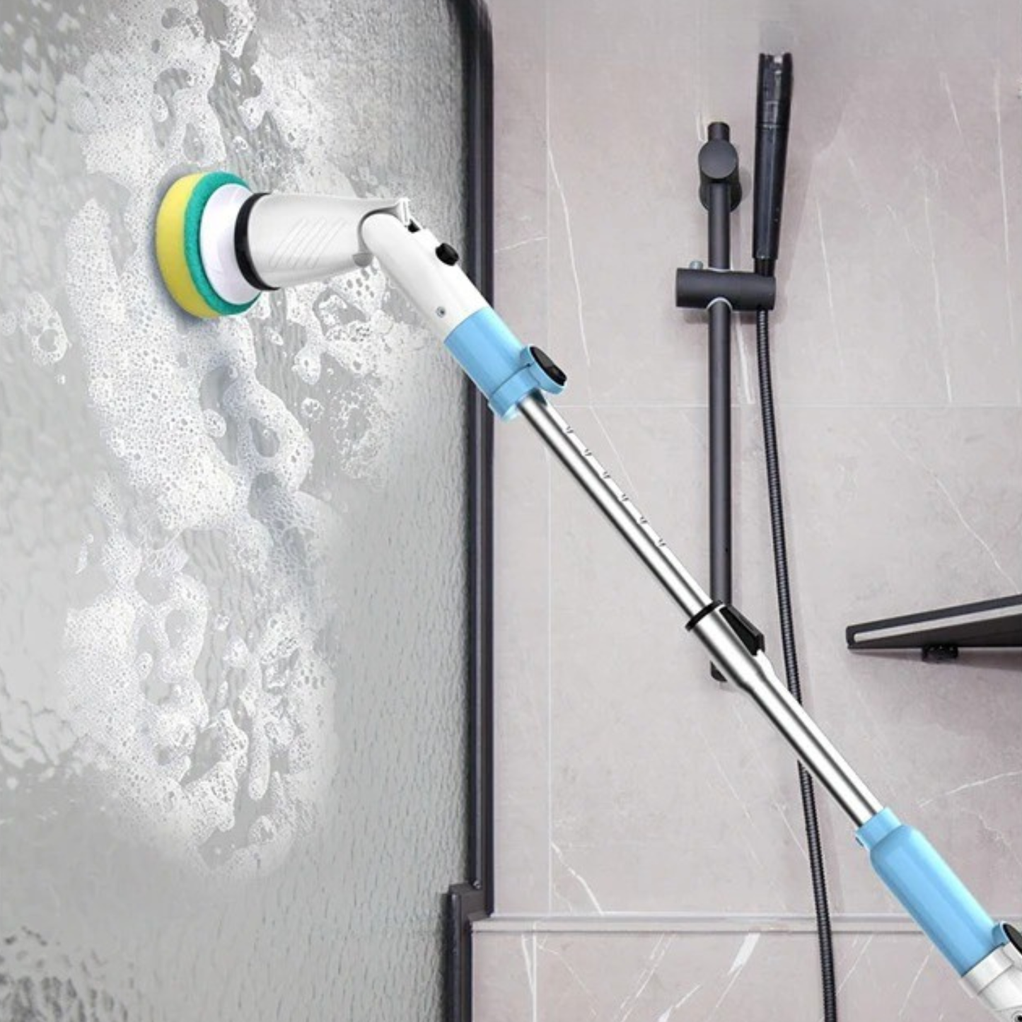 BROSSE ELECTRIQUE NETTOYAGE SALLE DE BAIN Sans Fil telescopique