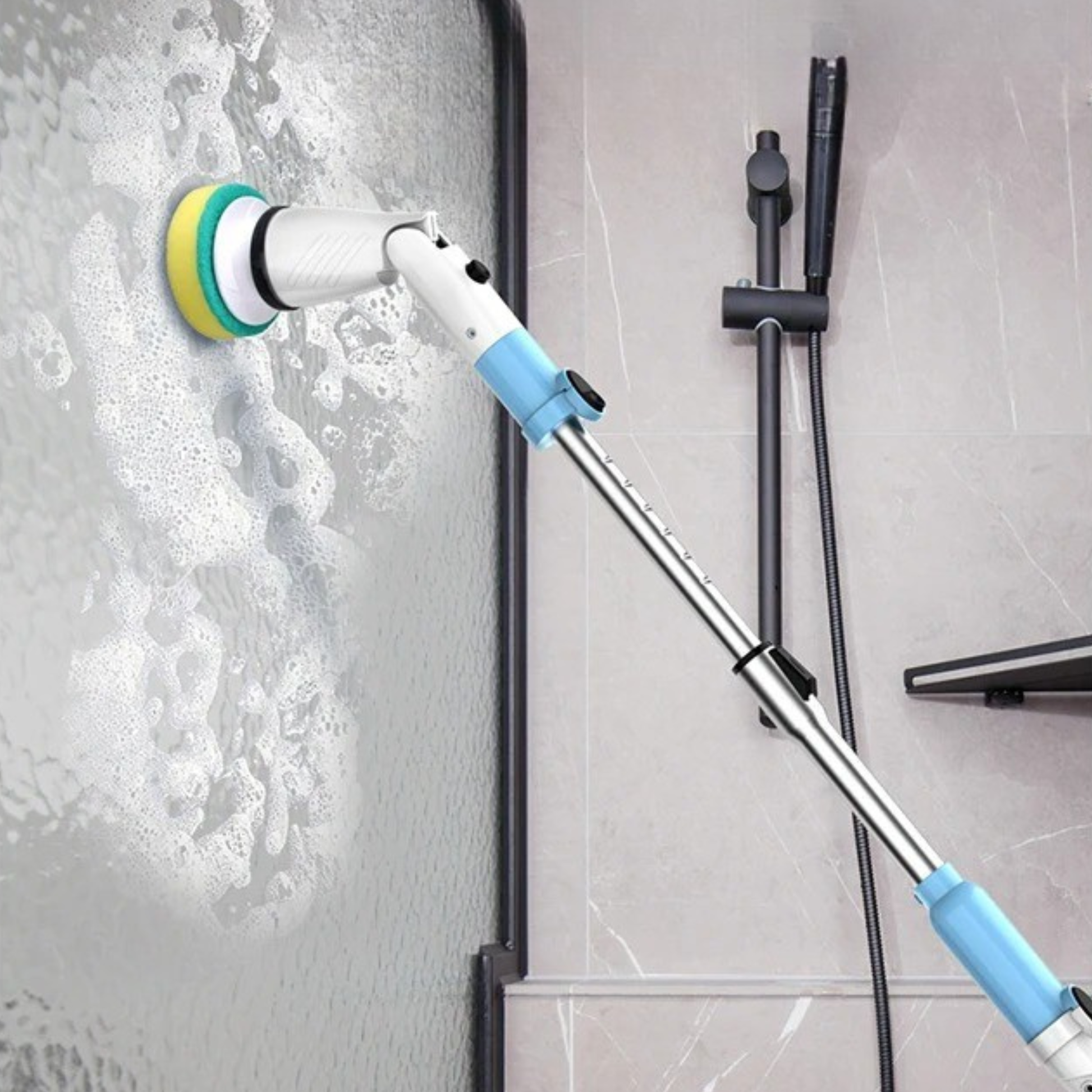 BROSSE ELECTRIQUE NETTOYAGE SALLE DE BAIN Sans Fil telescopique