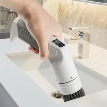 BROSSE ELECTRIQUE POUR NETTOYER LES JOINTS DE CARRELAGE Sans Fil 4 Têtes vasque
