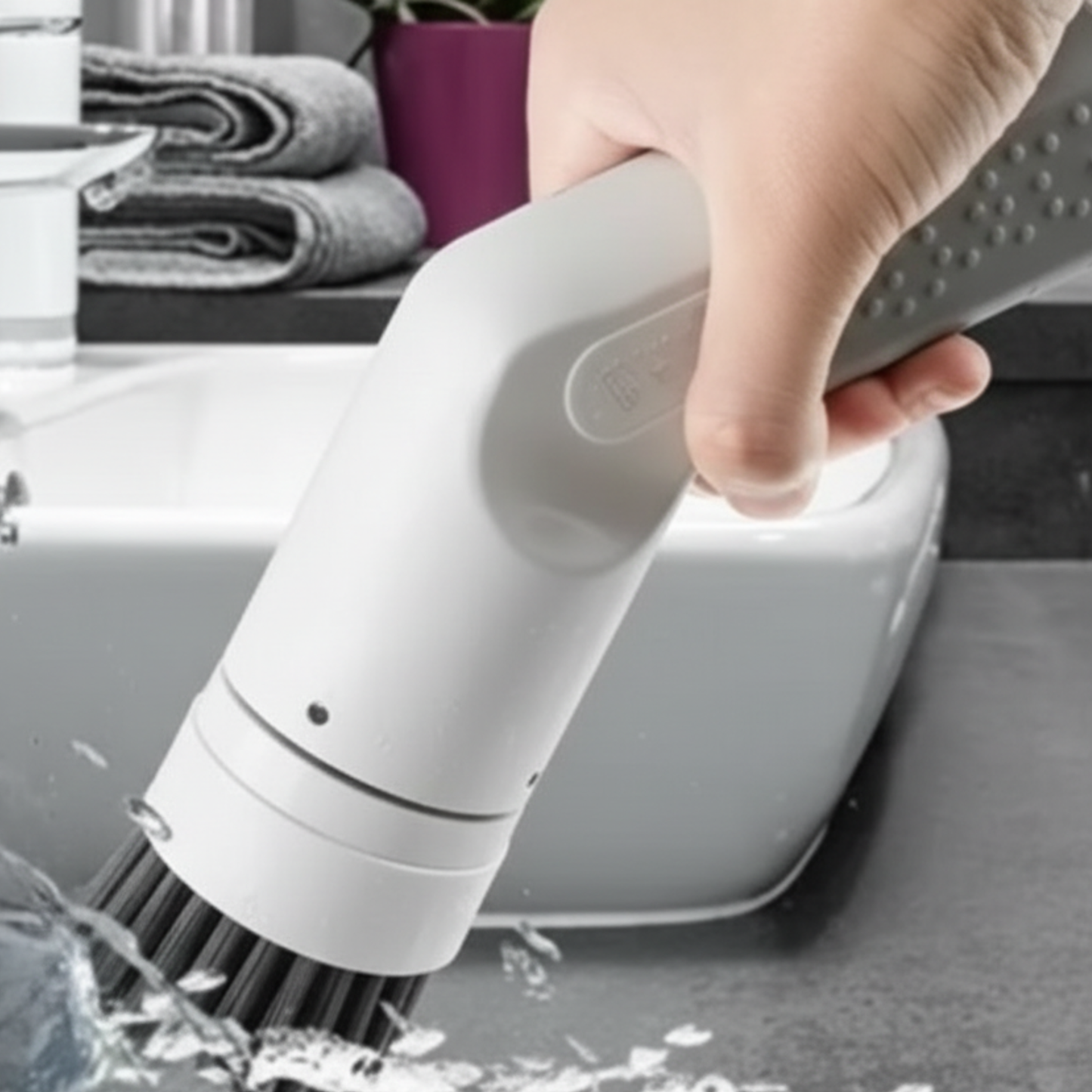 BROSSE ELECTRIQUE POUR NETTOYER LES JOINTS DE CARRELAGE Sans Fil 4 Têtes salle de bain