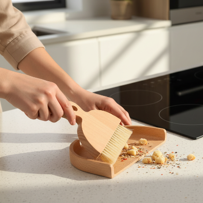 Balayette de table bois Ecolo Déco nettoie miettes cuisine