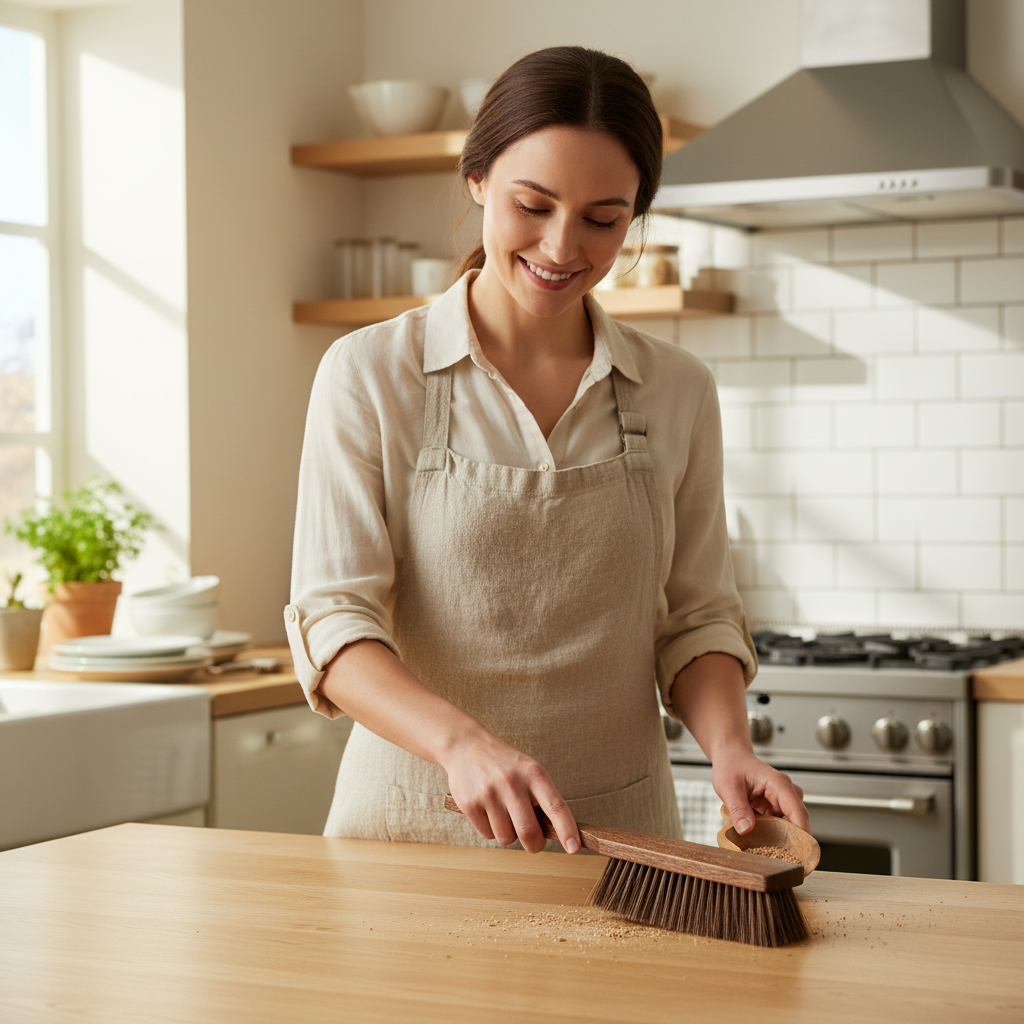 Balayette en bois Durable et Authentique nettoyage cuisine