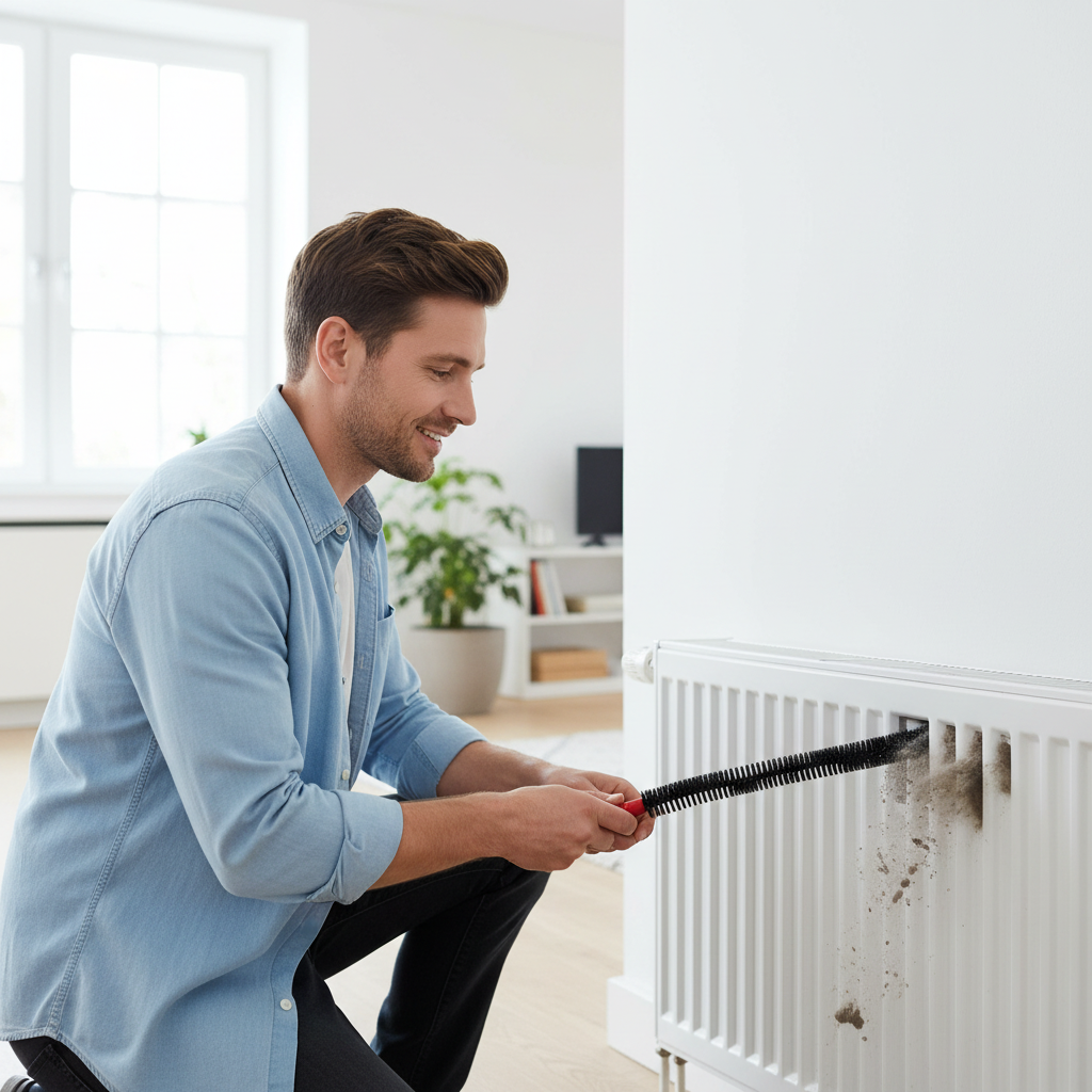 Brosse pour nettoyer radiateur Flexible 69cm poussière