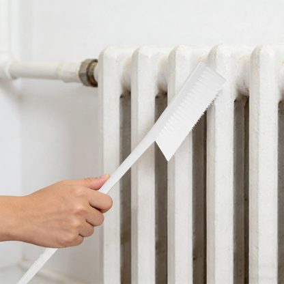 Brosse radiateur fonte manche long sans rayure pour nettoyage precis