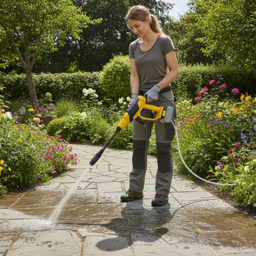 Laveur haute pression sans fil PowerClean 653 PSI nettoyage l'allee jardin