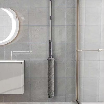 accroche balai espagnol gris salle de bain