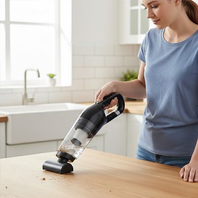 aspirateur a main Compact et Puissant plan de travaille