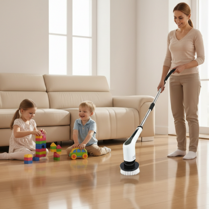 Balai brosse électrique 7 têtes multifonctions nettoie sol propre