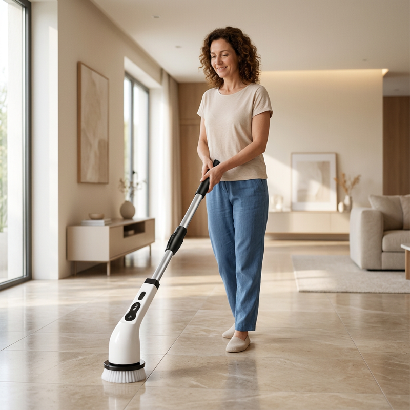 balai brosse electrique rulvexmax™ nettoie le sol sans effort