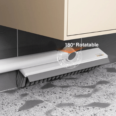 nettoie sous meuble salle de bain balai brosse pour carrelage blanc