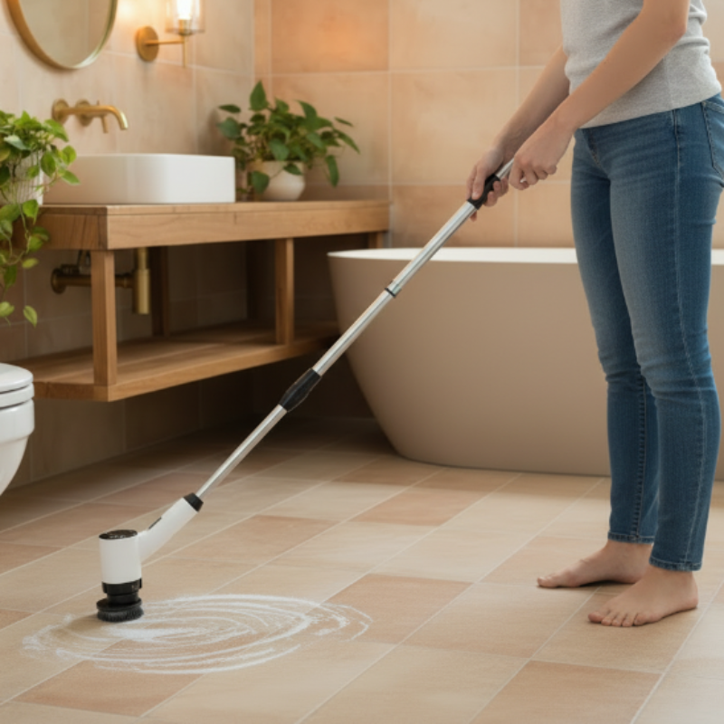 balai brosse rotative nettoyage sol 7 têtes sans fil nettoie sans effort