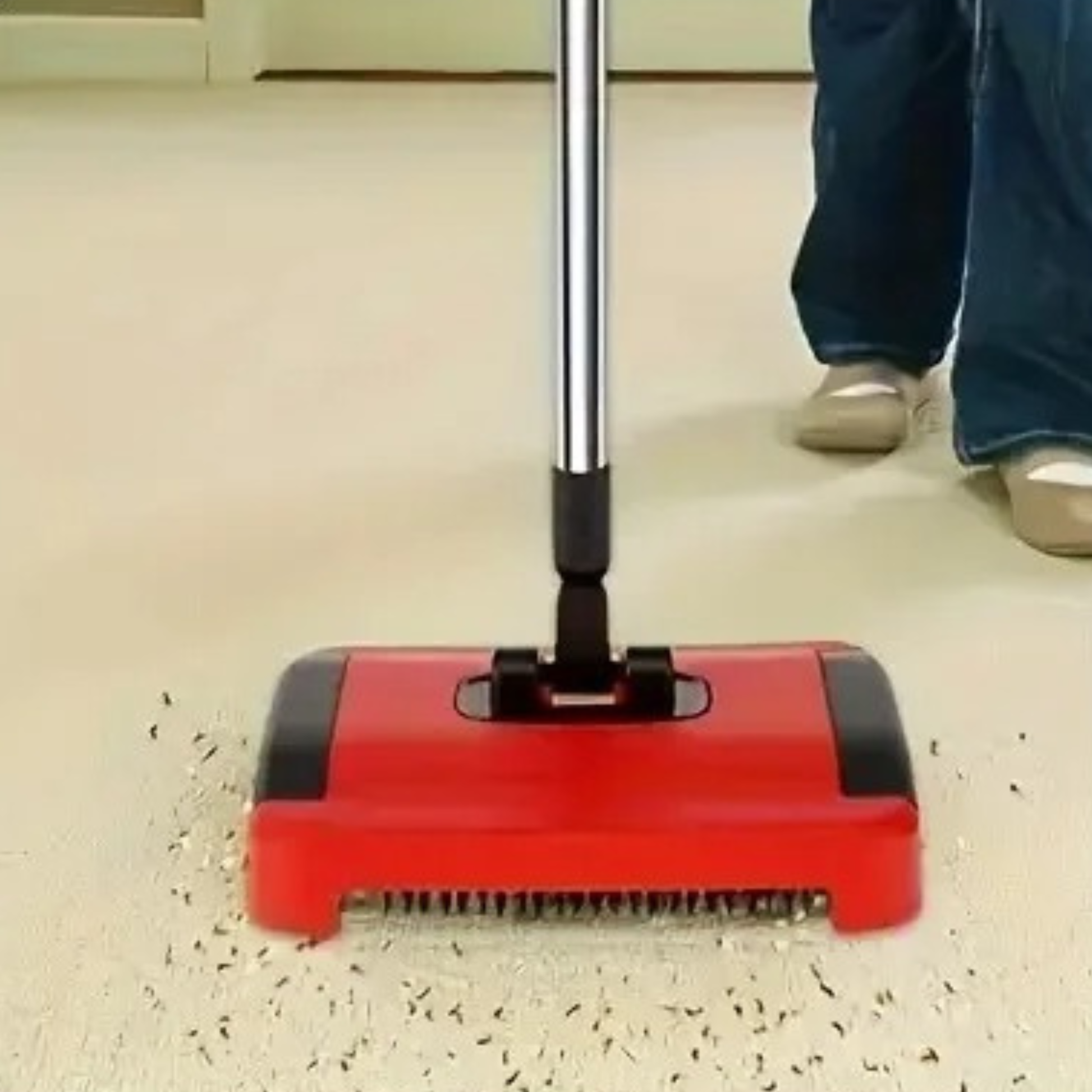 balai brosse rotative nettoyage sol Manuel silencieux poussière