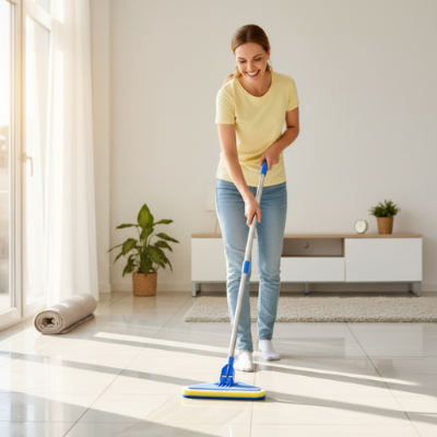 balai carrelage poignées ergonomiques