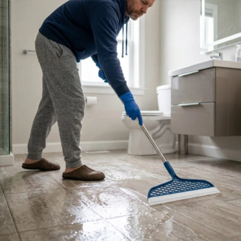 Balai silicone nettoie salle de bain