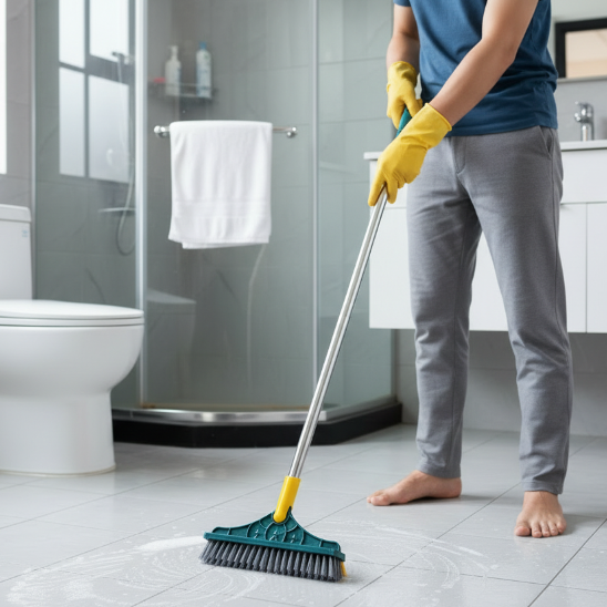 balaie brosse Pivotant 2-en-1 salle de bain