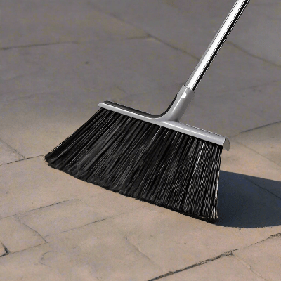 balayer pave avec balai gris