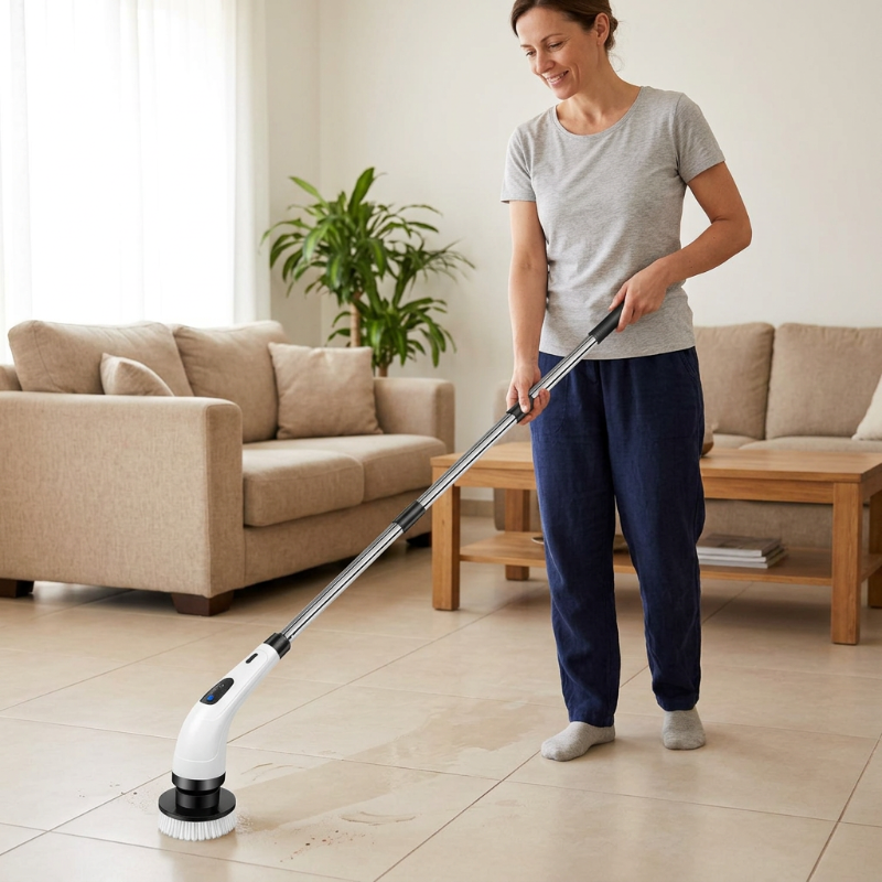 Brosse electrique carrelage étanche IPX7 nettoie confortablement carrelage de son salon