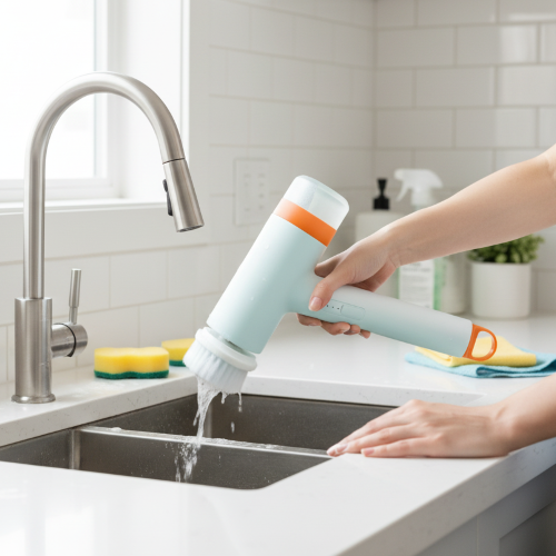 brosse électrique menage Rotativa 360 nettoyage évier avec faciliter