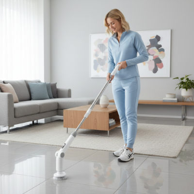 brosse electrique nettoyage carrelage UltraScrub pour sol salon