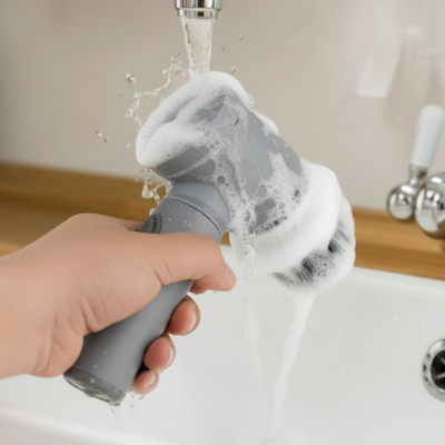 brosse electrique pour carrelage Multi-Action Pro nettoyage au robinet facilement