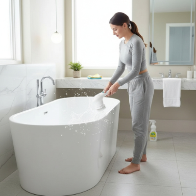 brosse electrique pour carrelage interieur CleanPower nettoyage baignoire