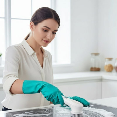 brosse electrique pour carrelage interieur CleanPower nettoyage plaque cuisson