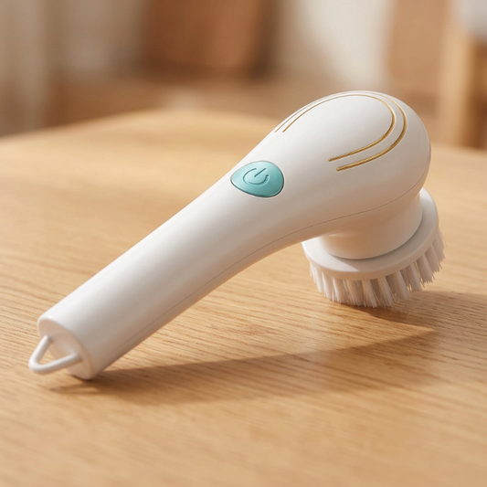 brosse electrique pour carrelage interieur CleanPower sur table en bois