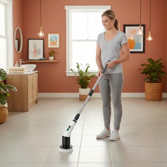 brosse nettoyage electrique Multifonction 9-en-1 nettoyage sol carreaux salle de bain 