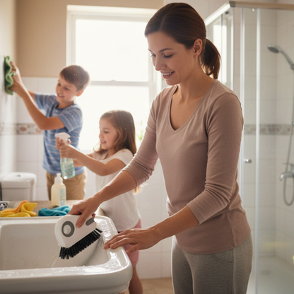 brosse nettoyante carrelage MultiPro 3-en-1 salle de bain