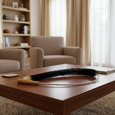 Brosse radiateur Flexible manche en bois