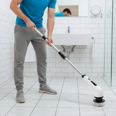 brosse rotative pour carrelage ErgoClean7 sol salle de bain