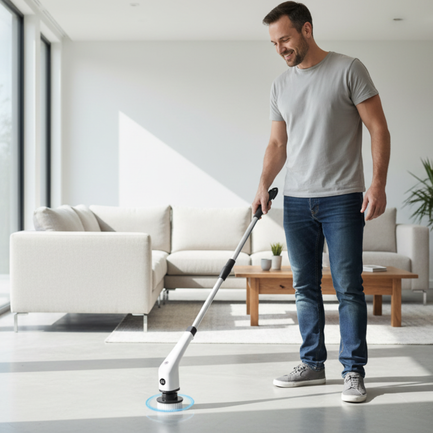 brosse rotative pour nettoyage carrelage interieur 7 Embouts ergonomique