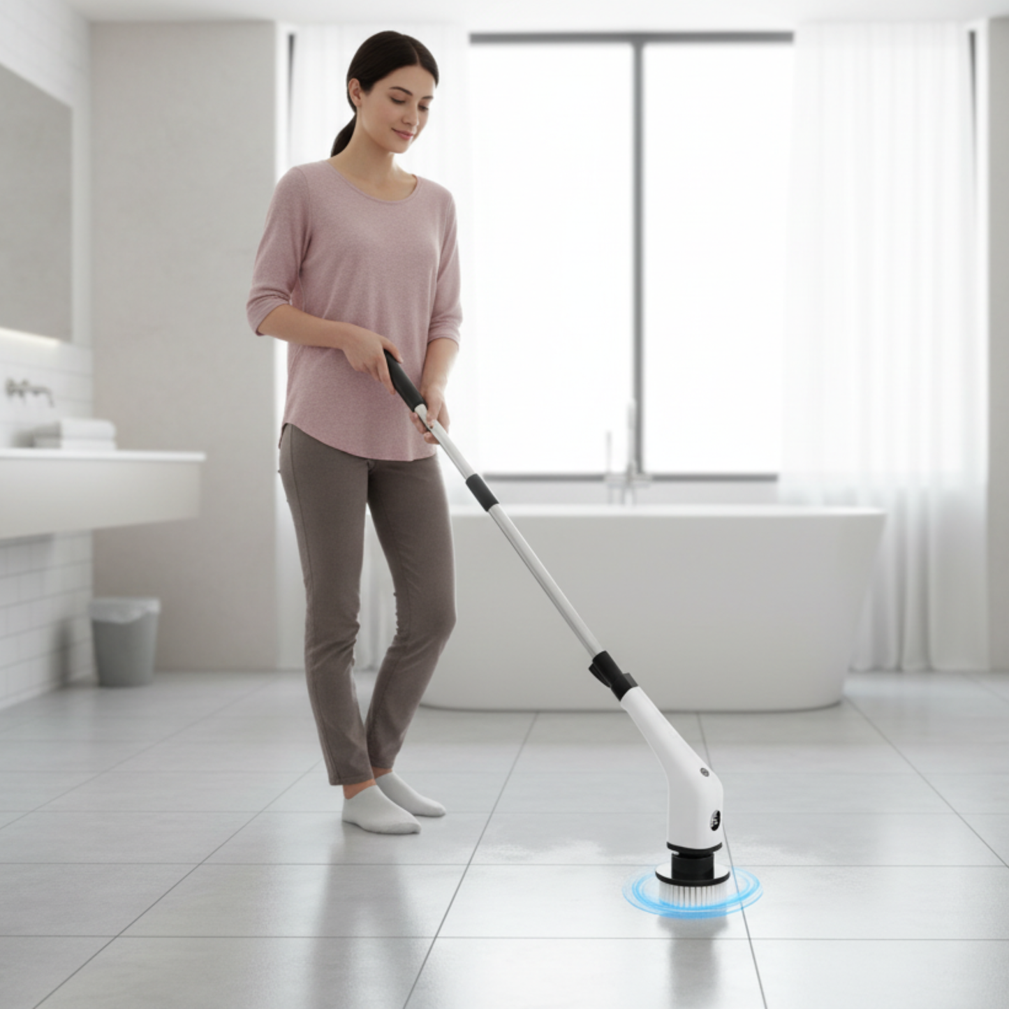 brosse rotative pour nettoyage carrelage interieur 7 Embouts sans douleur 