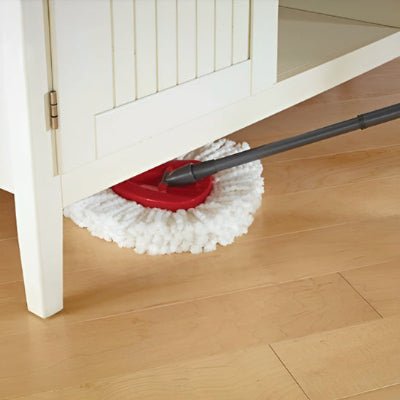 laver sous meuble avec microfibre brosse rotative pour nettoyage carrelage intérieur