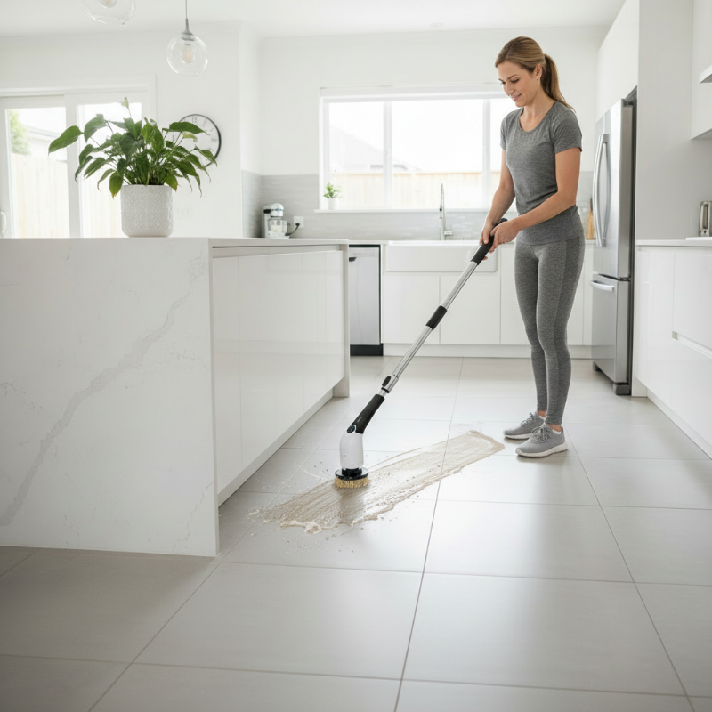 brosse rotative pour nettoyage sol 8 embouts carrelage cuisine