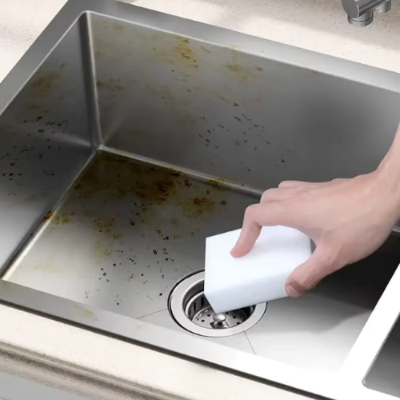éponge  a melamine EcoMagique nettoie évier