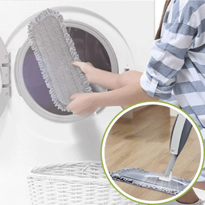 femme a serpillère microfibre à main