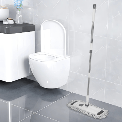 lave sol carrelage avec serpillere blanc