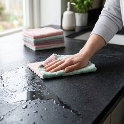 Lavette microfibre absorbe l'eau