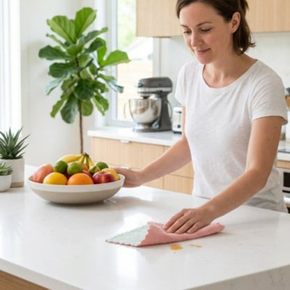 Lavette microfibre nettoie plan de travail