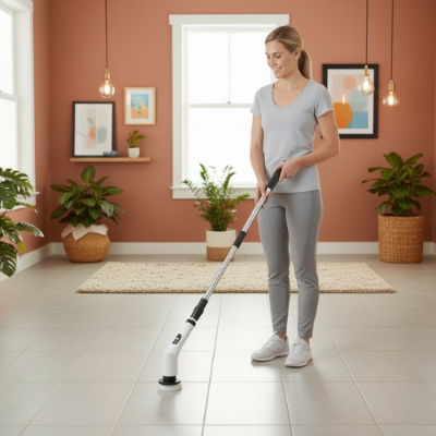 nettoyage carreaux avec brosse nettoyage electrique Multifonction 9-en-1